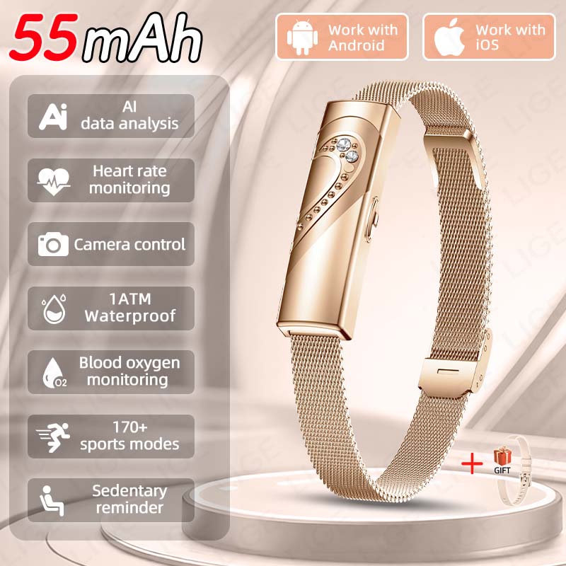 Couple Watches Smartwatch - Bracelet intelligent LIGE, surveillance de la