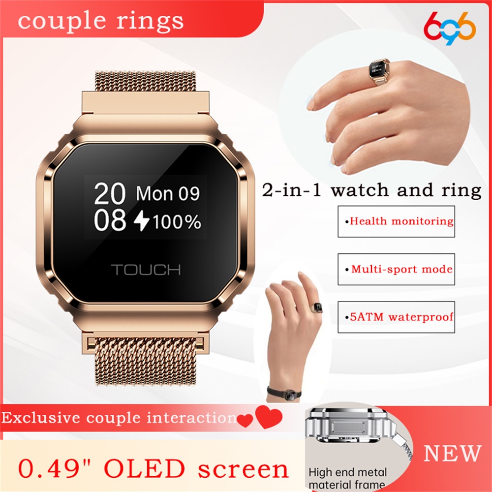Couple Watches Smartwatch - Nouvelle bague connectée avec écran OLED