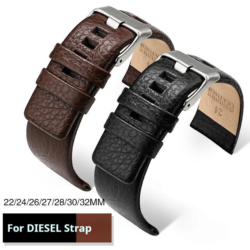 Watch Esim - Bracelet en cuir véritable pour Diesel