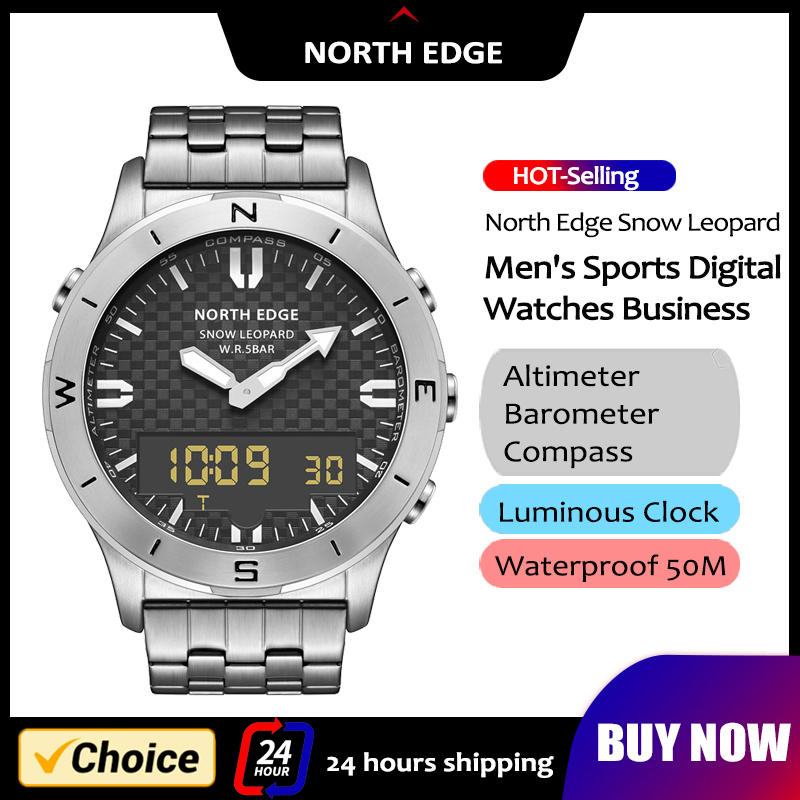 Hybrid Smartwatch - NORTH EDGE montre numérique de sport