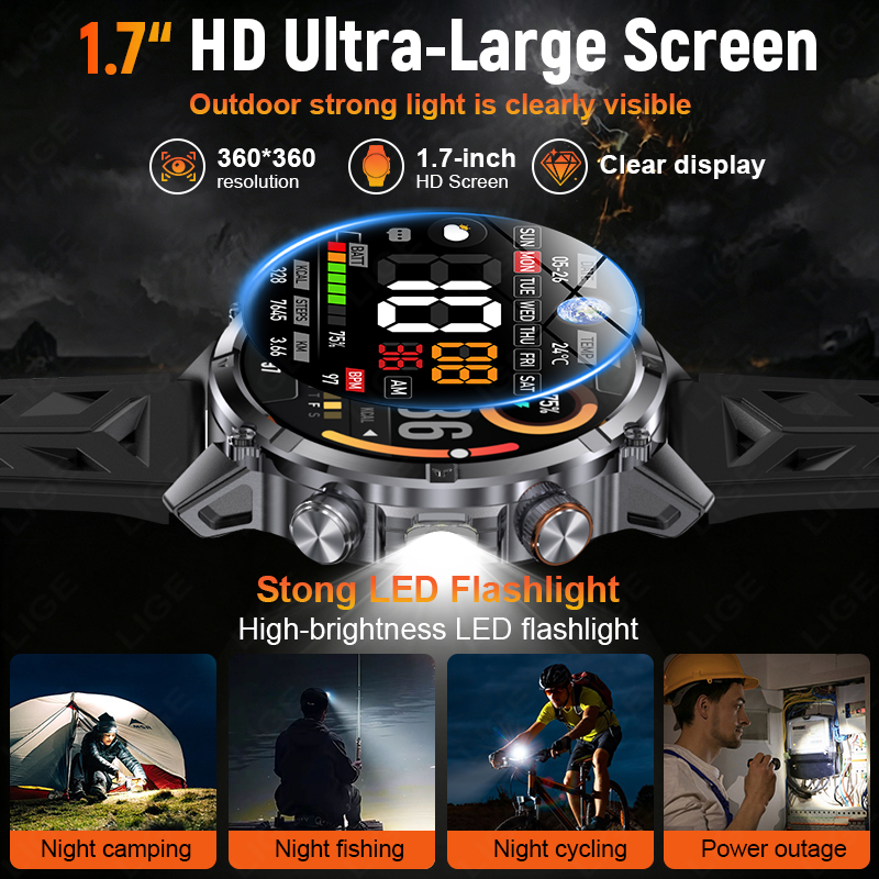 Montre intelligente robuste po - Smartwatch Running Watches For Men avis et prix