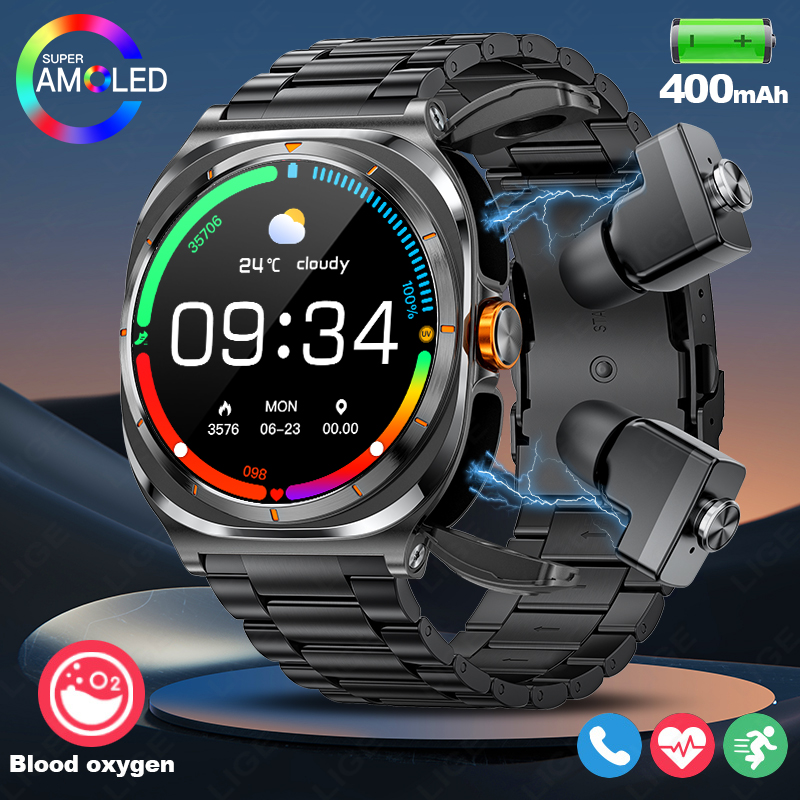 LIGE 2025 montre sans fil écou - Smartwatch Running Watches For Men avis et prix