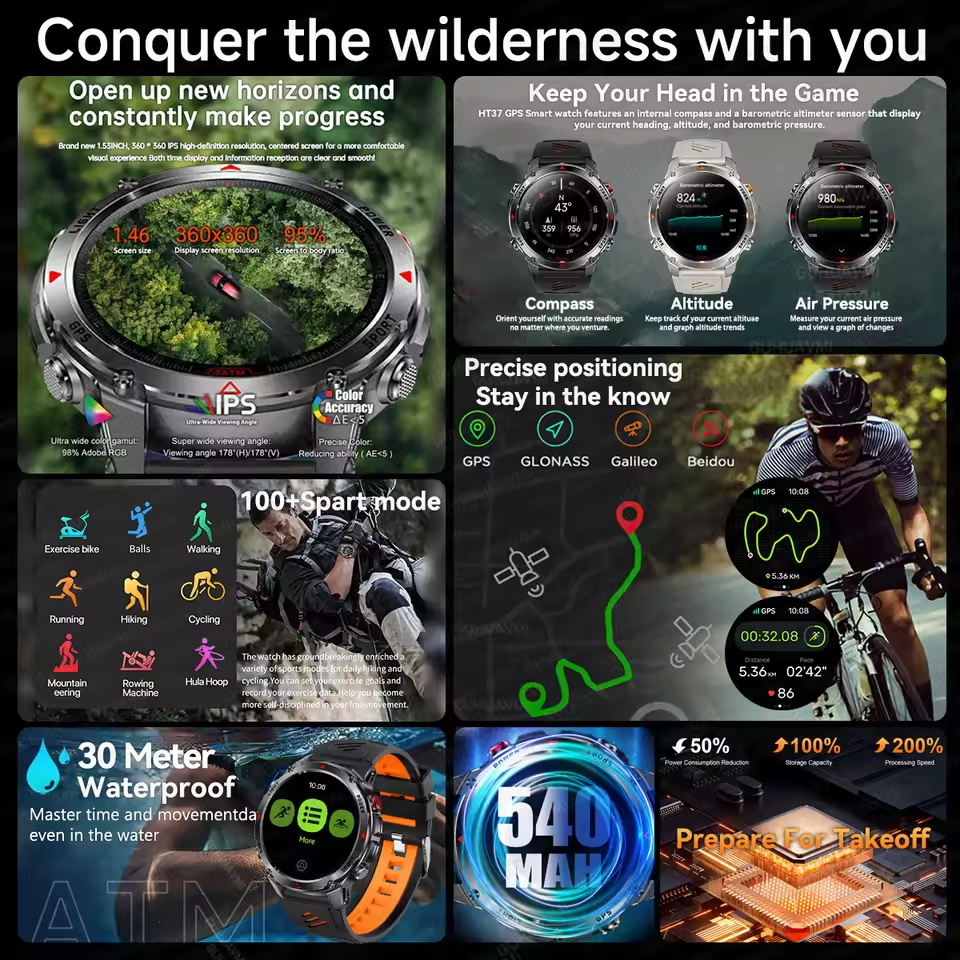 2025New t-rex 3 GPS de plein a - Smartwatch Running Watches For Men avis et prix