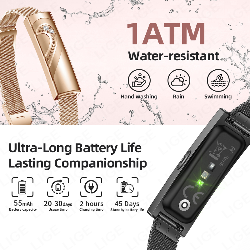 Bracelet intelligent LIGE, sur - Couple Watches Smartwatch avis et prix