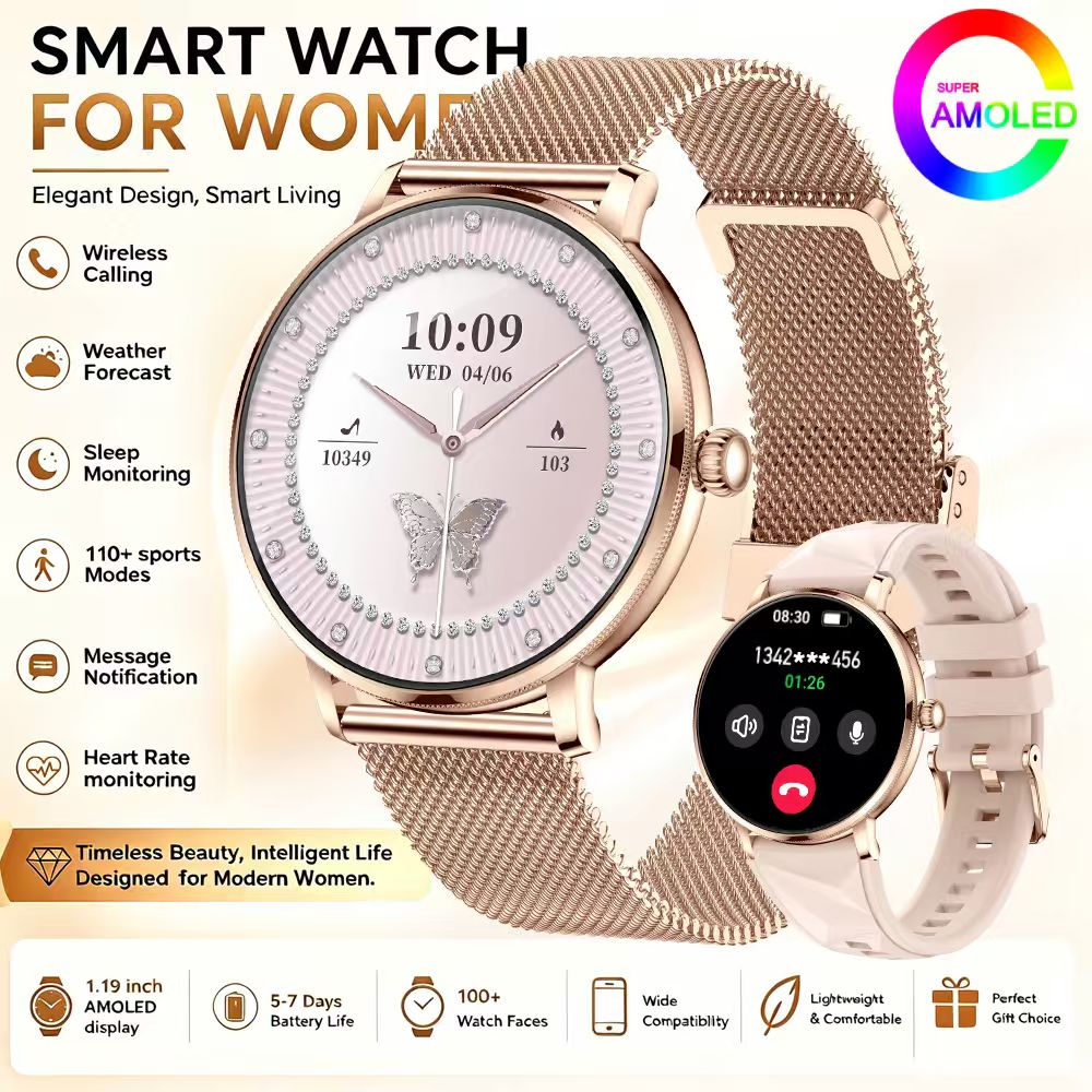 Montre connectée élégante de q - Smartwatch Stylish Watches For Women avis et prix