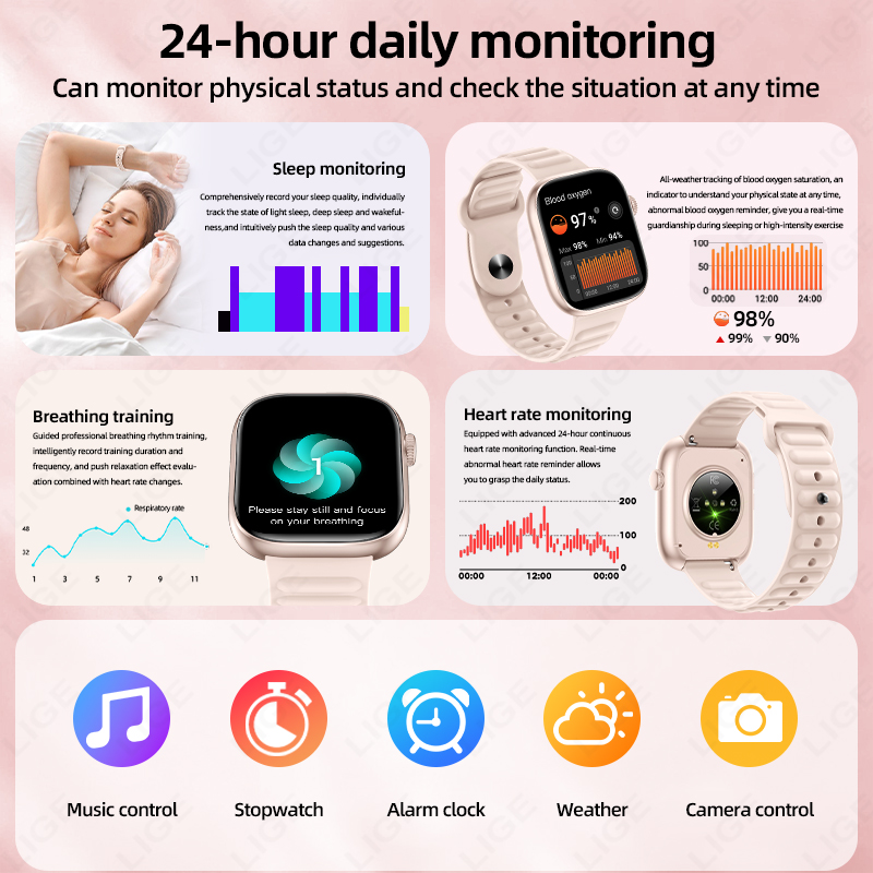 Montre connectée LIGE 2026 NOU - Couple Watches Smartwatch avis et prix
