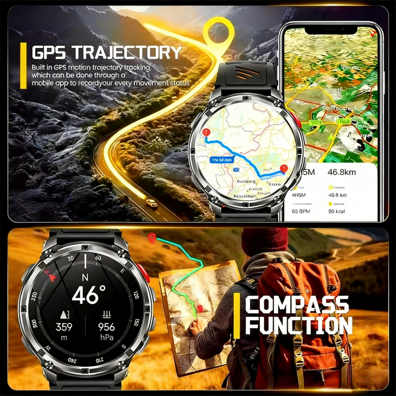 Montres intelligentes militair - Smartwatch Running Watches For Men avis et prix