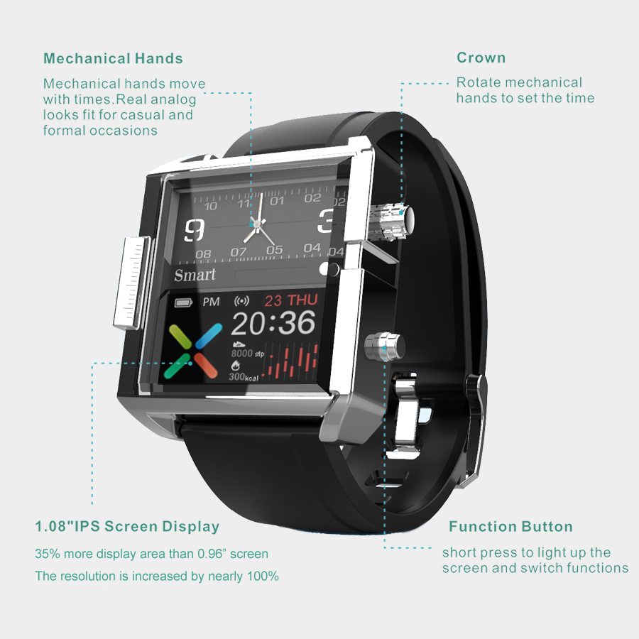 Montre connectée hybride T9 po - Hybrid Smartwatch avis et prix