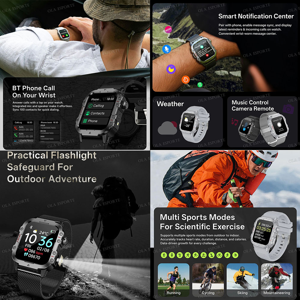 Montre intelligente militaire  - Hybrid Smartwatch avis et prix