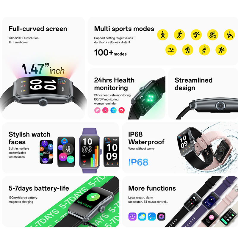 Nouveau GEJIAN montre intellig - Couple Watches Smartwatch avis et prix